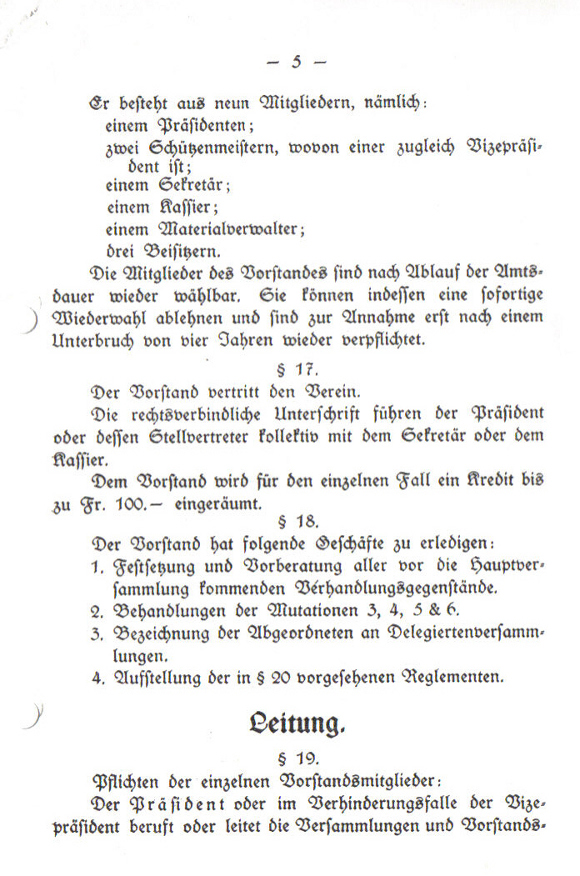 Bild: Statuten von 1920 Seite 5