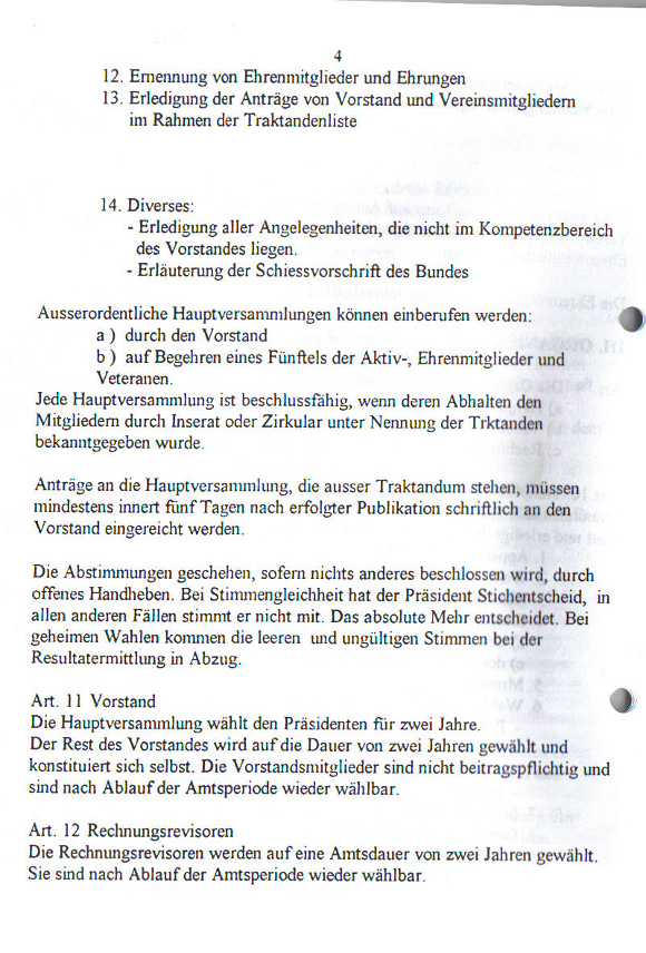 Statuten von 1994 Seite 4 Bild: Statuten von 1994 Seite 4