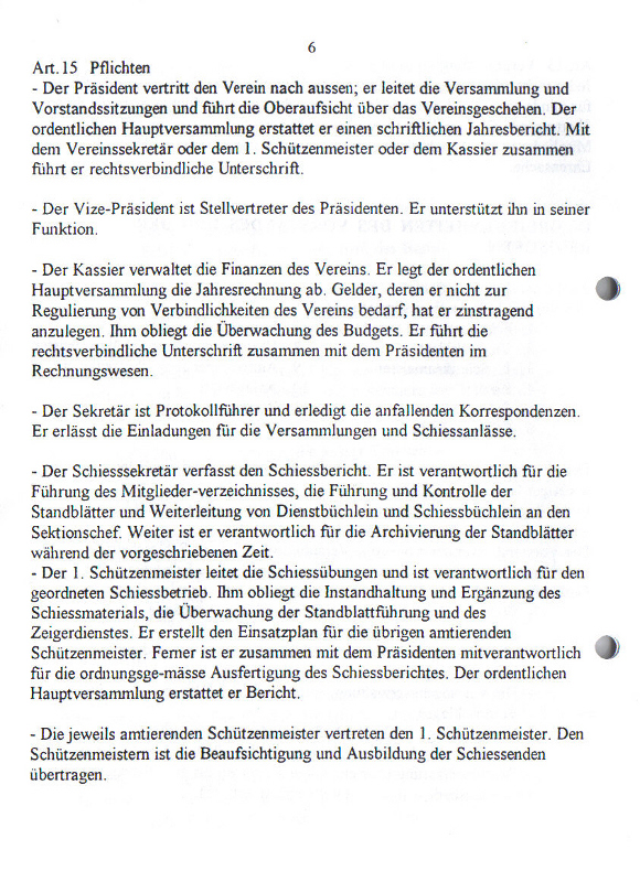Statuten von 1994 Seite 6 Bild: Statuten von 1994 Seite 6