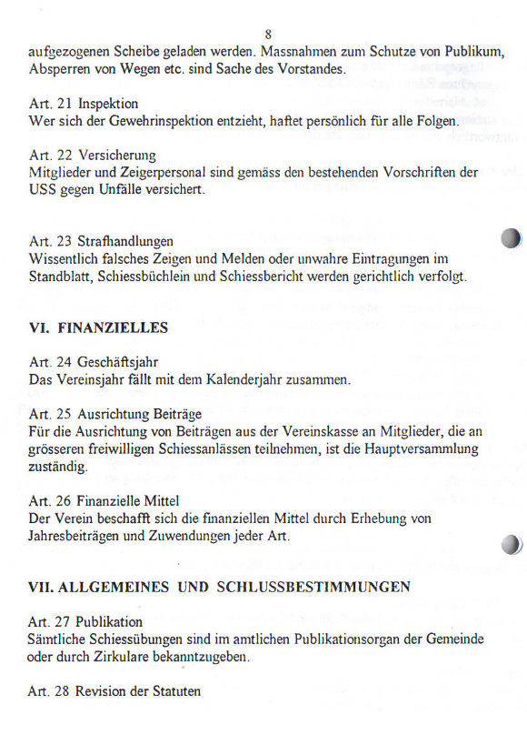 Statuten von 1994 Seite 8 Bild: Statuten von 1994 Seite 8